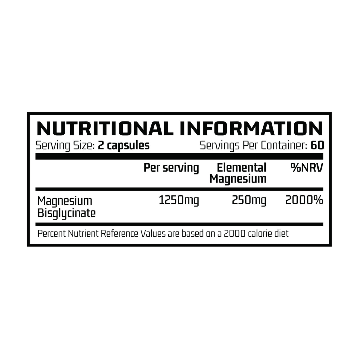Magnesium Bisglycinate 120 Caps Chemical Warfare
