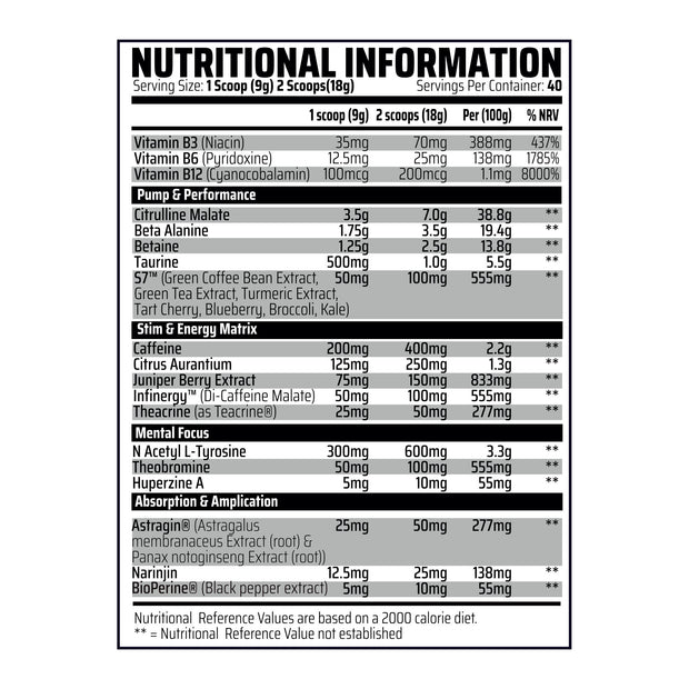 The Bomb™ Pre-workout - Nootropic Stim Pre-workout (40 Servings)