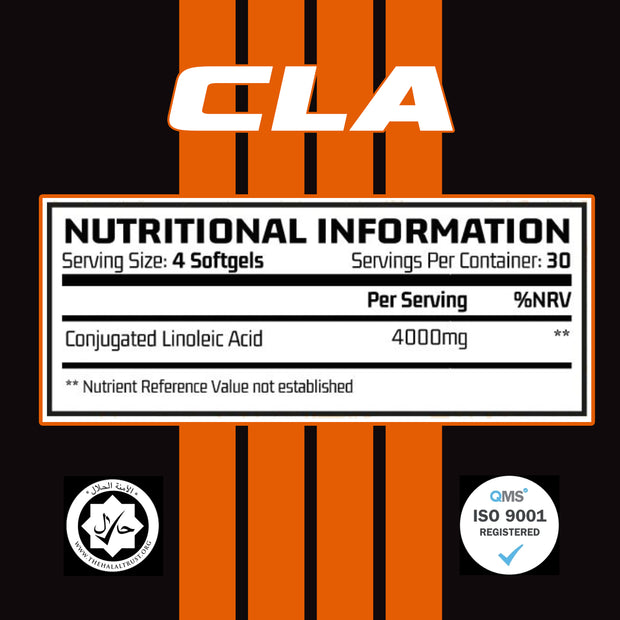 CLA Softgels - 4000mg Conjugated Lonoleic Acid (30 Servings)