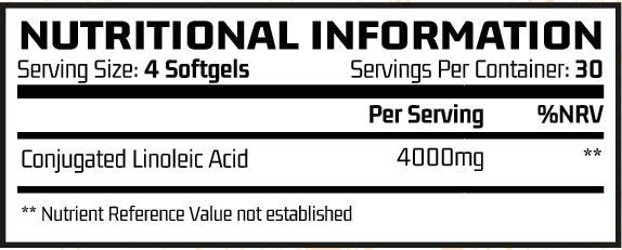 CLA Softgels - 4000mg Conjugated Lonoleic Acid (30 Servings)
