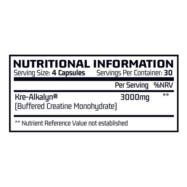 Kre-Alkalyn - Creatine Monohydrate Capsules (30 servings)